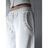 【MADE】winter velour pants, white