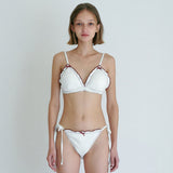  FRILL LACE BIKINI SET / WHITE