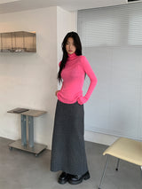 WOOL SOFT LONG SKIRT (4COLOR)