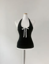 Sidia strap halter top (black)