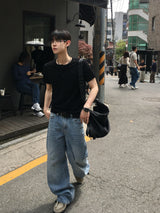 ノエアミュージックヘンリーネックショートスリーブTシャツ3C