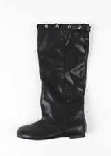 ROUND STUD BUCKLE BOOTS