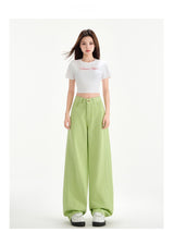 Cherry Blossom Pink Wide Leg Lyocell Denim Jeans