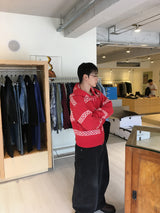 No.1453 cowichan hood KNIT ZIP-UP (3color)