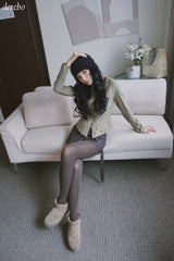 Ami khaki pocket stand long-sleeved shirt