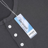 LMN Summer Air Cool Henley Neck Short-Sleeved T-Shirt (5 colors)