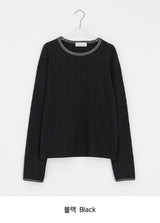 [unisex] Huked Color Matching Waffle Warmer Over Long Sleeve Tee