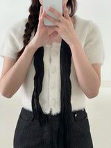 Snow flower puff cardigan