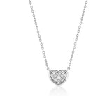 26SS★ [Premium Plating] Essence AB(W) Pudding Heart Pave Necklace