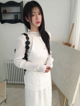 Nuit pleated top 