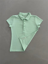 ダンシングオーキッド スタンダード スリムフィット PK Tシャツ (tropical green) 2サイズ