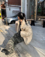 (Unisex) Camo pintuck pants
