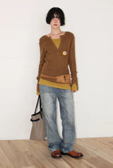HENLEY BUTTON SLIM KNIT