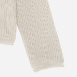 Beat Henley-Neck Crop Knit