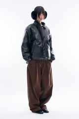 Bolt padded leather jacket