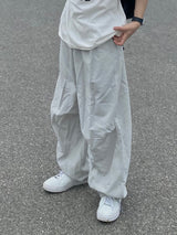 Rebel Silver String Nylon Balloon Pants 2C