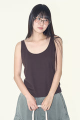 Soriel ribbed U-neck sleeveless