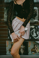 Romantic lace cardigan - black    