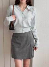 Dews Unbalance Pleats Wrap Skirt Pants