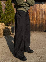 Double pocket herringbone pants