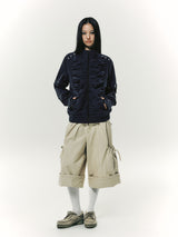 COTTON CAPRI PANTS BEIGE