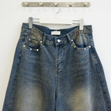 Stud Patch Denim Pants