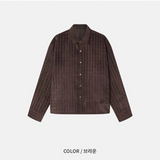 [F/W] コーデュロイスウェードクロップシャツ(2color)