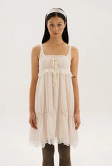 Antique lace dress - beige