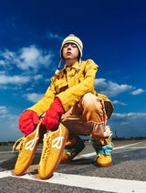 ジョイントネームレトロジャーマントレーニングシューズ - YELLOW