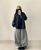 Momo Dangala Loose Fit Collar Sweatshirt