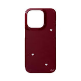 [MADE] STARRY HEART PHONE CASE BURGUNDY (glossy hard)