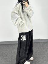 reverse elbow fleece zip-up