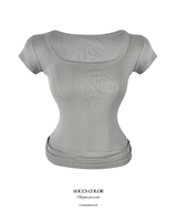 ベーシックスリムスクエアTシャツ(4color)