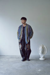 BOUCLE BOHEMIAN HERITAGE CARDIGAN (Blue)