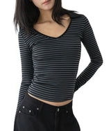 Theone Wide Collar Slim Long Sleeve