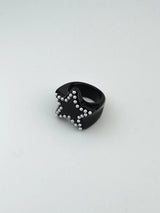  [Formica] Star Stud ring (Black) 