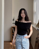 [MADE] One linen off-shoulder knit