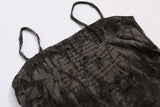 Noir Snake Frill Cami Top