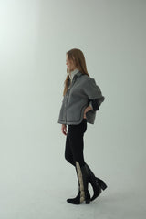 WOOL BLENDING ZIP-UP JACKET_MELANGE GRAY