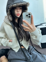 ヒーター❤カーゴオーバーロングバンディングパンツ 🩶🖤🤎💚4COLOR