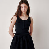 Beads Lip Sleeveless (Black)