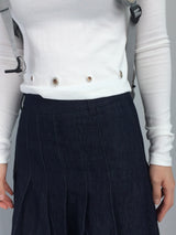 Eyelet Cropped Punching T