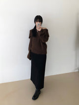 キャンドルオフショルダーニットウェア (3 colors)