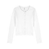 Basic Easywear Button Cardigan_White