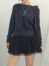 ribbon strap layer skirt