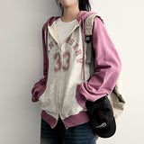 ED Two Way Coloring Raglan Hood Zip-Up