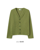 (UNISEX) Knitted V-Neck Cardigan