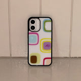 スクエア ポップ ガラス ケース(black bumper)