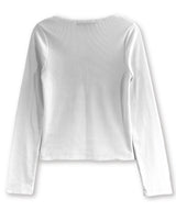 Sun&Moon Button Long Sleeve Tee_White