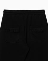 フリルブーツカットバンディングパンツ (ブラック)